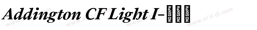 Addington CF Light I字体转换